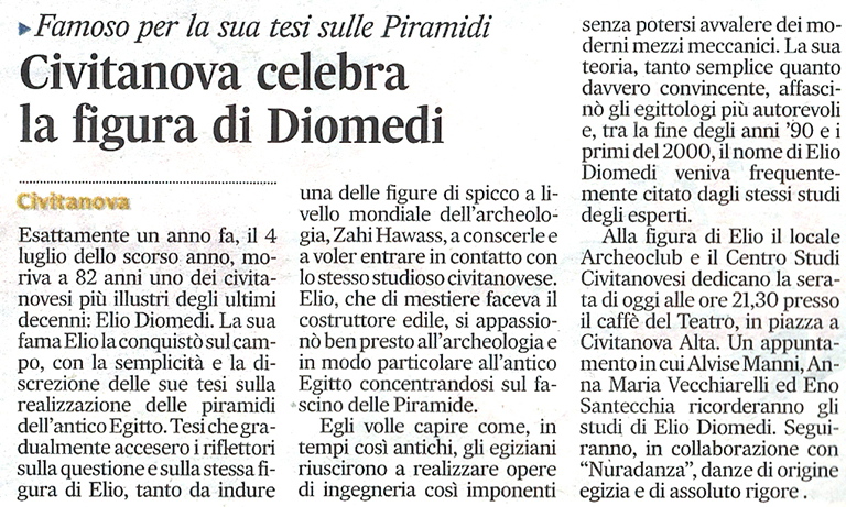 Articolo dal Corriere Adriatico del 4 luglio 2013